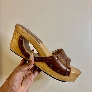Michael Kors Wooden Mules
